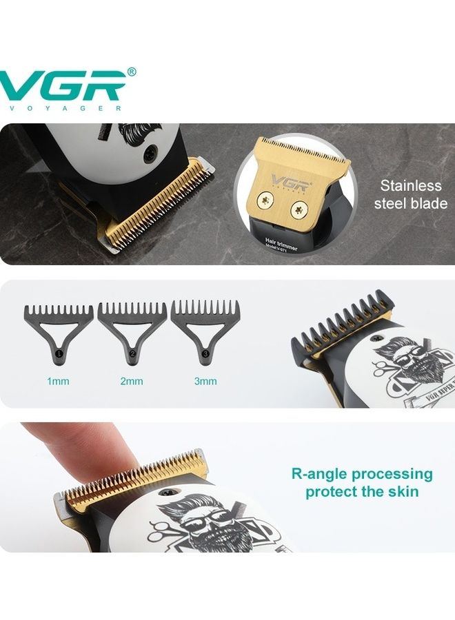 في جي آر ماكينة تشذيب الشعر الاحترافية القابلة لإعادة الشحن V-971 - Image 3