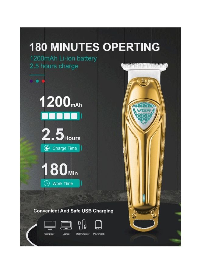 VGR Professional Rechargeable Hair Trimmer Multicolour 700grams - Image 4