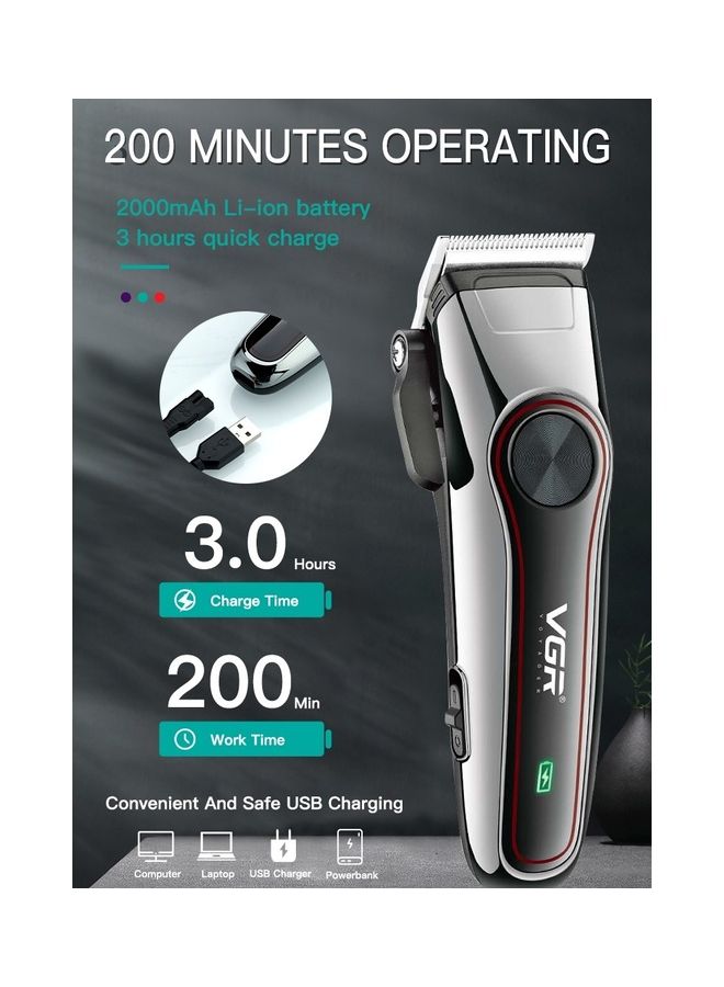 VGR Professional Hair Trimmer Black 700grams - Image 3