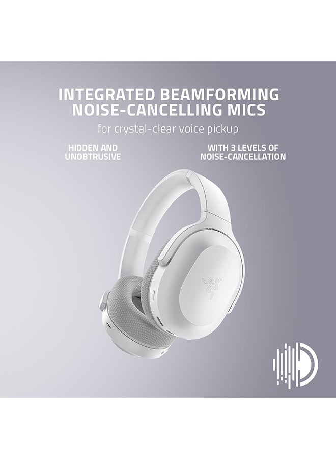 Razer Barracuda Wireless Gaming & Mobile Headset (PC, Playstation, Switch, Android, iOS): 2.4GHz Wireless + Bluetooth - Integrated Noise-Cancelling Mic - 50mm Drivers - 40 Hr Battery - Mercury White - Image 3