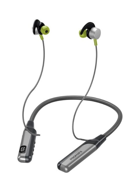 Wireless Neckband Earphones,High-Definition Bluetooth 5.0 Earphones with TF Card Reader,Hall Switch Sensor,LCD Screen,Sweat-Resistance and 70Hrs Long Playtime forSmartphones,Blend Grey