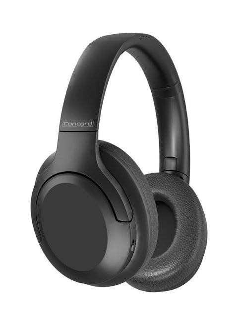 Bluetooth Headphones, Powerful HD Stereo Wired/Wireless Headphone with Active Noise Cancellation, AUX Port, 27H Playtime and Built-in Mic, Concord Black
