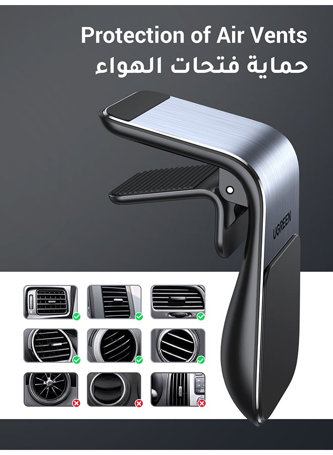 يو جرين - حامل الهاتف المغناطيسي للسيارة تركيب الهاتف على فتحة التهوية في السيارة ،حامل السيارة المغناطيسي لهاتفآيفون 14/14 برو/14 بلس/14 برو ماكس، آيفون 13/13 ميني/13 برو/13 برو ماكس، آيفون 12، آيفون11، سامسونج جالاكسي S23/S22 أسود - Image 1