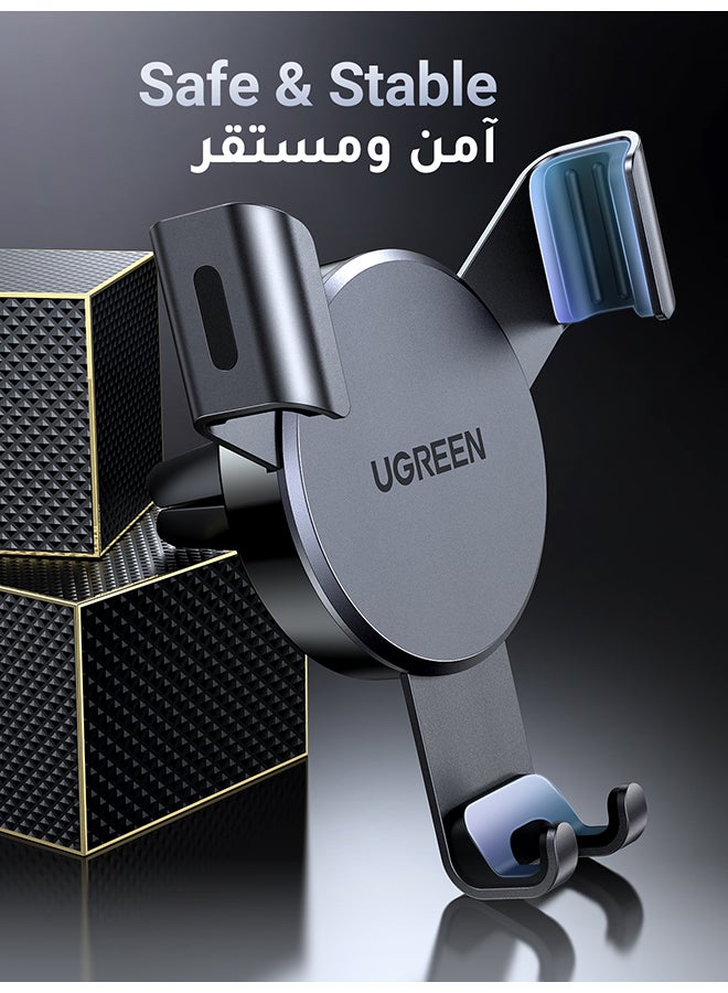يو جرين - حامل جوال السيارة لفتحة تهوية لهاتف 7.2-4.7 بوصة آيفون 14/آيفون 14 برو/آيفون 14 برو ماكس، سامسونج جالكسي S23/S22/S21، شاومي ريدمي 9A 4G/10C، هواوي ميت 50/E50/X2/P50/P40، ون بلس، جوجل بكسل، إتش تي سي، بلاك بيري لون أسود - Image 1