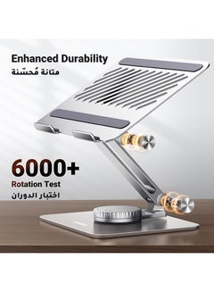 Ugreen 360° Adjustable Laptop Stand Foldable - Rotating Computer Riser Portable Home Office Desk Computer Stand Holder MacBook Pro/Air, Dell XPS, HP, Lenovo More 10-17.3” Notebook Stand Silver  - Image 5