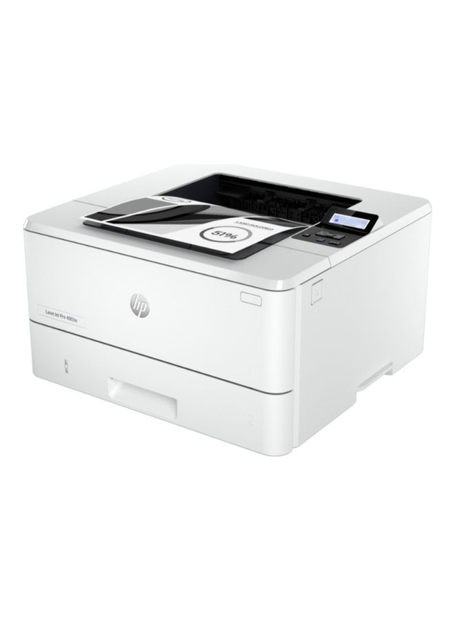 HP - LaserJet Pro 4003n A4 Black and White Printer, Prints Up to 42/40 ppm, 1200 x 1200 dpi Resolution, Up to 900 Sheets Input Capacity, LCD Graphic Display, USB 2.0 / Ethernet | 2Z611A White - Image 1
