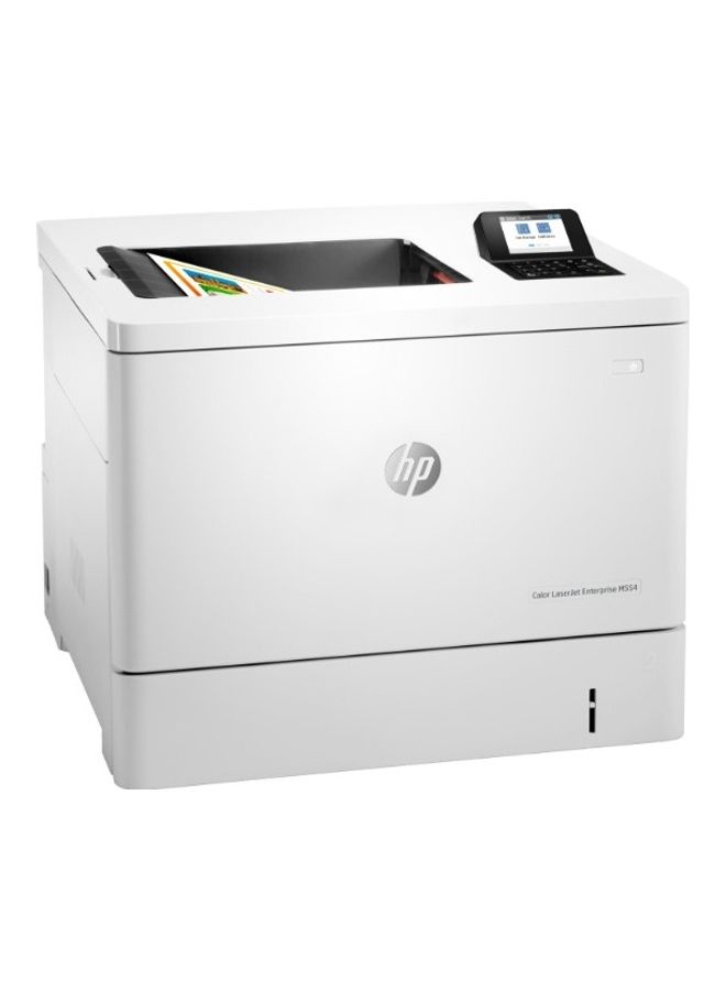 HP Color LaserJet Enterprise M554dn Printer White  - Image 1