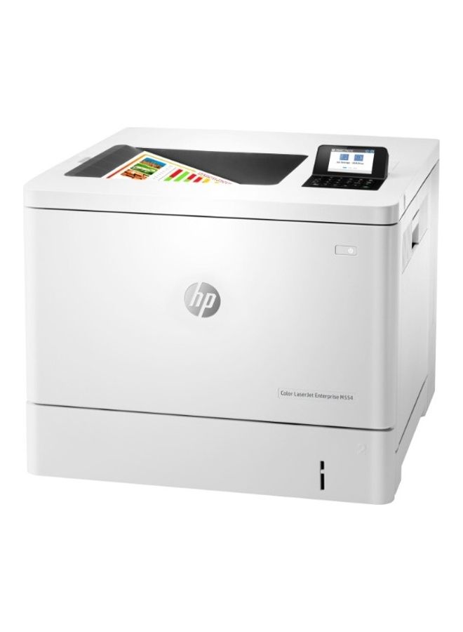 HP Color LaserJet Enterprise M554dn Printer White  - Image 2