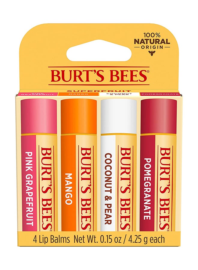 Burt's Bees Pack Of 4 Natural Moisturizing Lip Balm