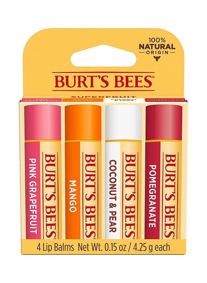 Burt's Bees Superfruit Moisturizing Lip Balm Pack Multicolour