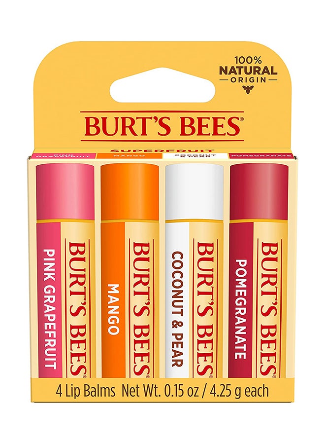 Burt's Bees 4-Piece Moisturizing Lip Balm