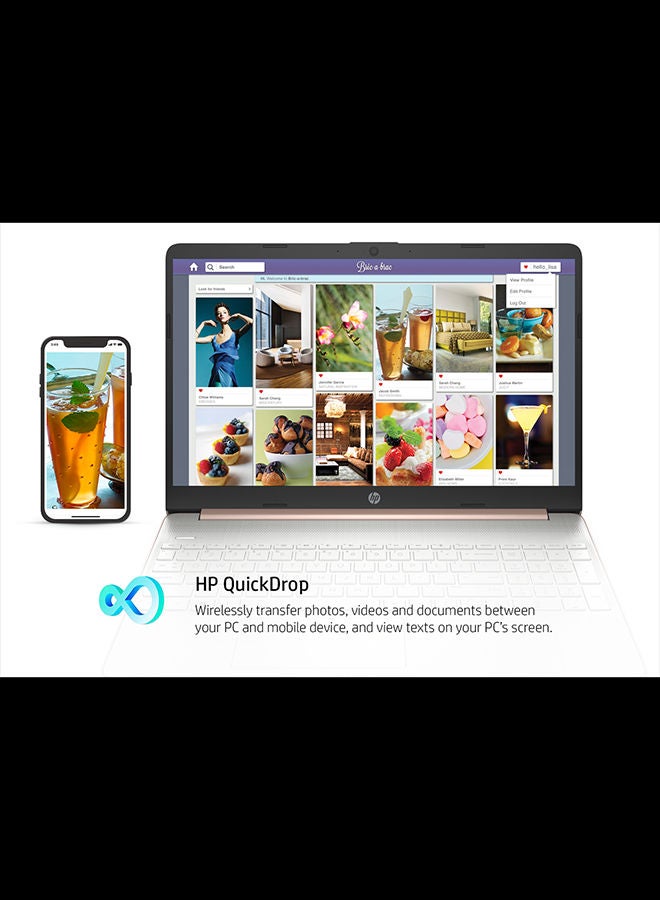 HP - 2023 Latest Model Thin & Portable 15 (Upgraded Version) Laptop With 15.6-Inch Display, AMD Ryzen 5 5500U Processor/16GB RAM/512 GB SSD/AMD Radeon Graphics/Windows 11 English/Arabic Silver - Image 1
