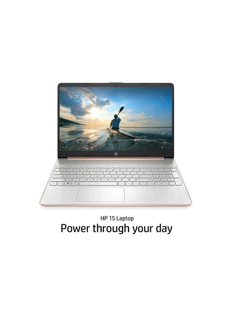 HP - 2023 Latest Model  Thin & Portable 15 Laptop With 15.6-Inch Display, AMD Ryzen 5 5500U Processor/32GB RAM/1TB SSD/AMD Radeon Graphics/Windows 11 English/Arabic Silver - Image 1