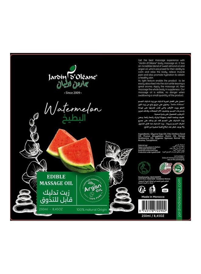 JARDIN D OLEANE Edible Massage Oil With Watermelon Black 250ml - Image 2