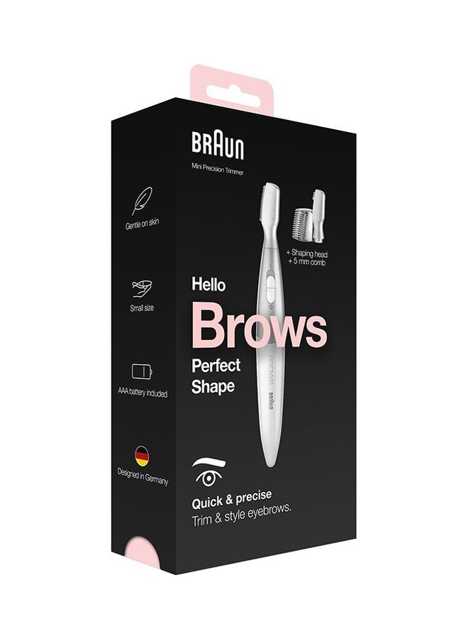 BRAUN - Braun FG1106 Mini Precision Trimmer with 4 extras incl. high precision head, white Multicolour - Image 1