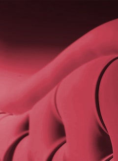 ريغال إن هاوس كرسي استرخاء رومانسية شيزلونج منجدة من المخمل برغندي 180x80x50cmسم  - Image 3