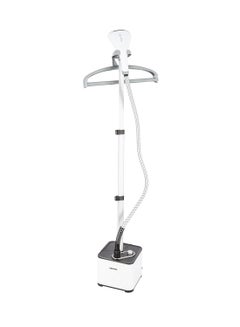 GEEPAS Garment Steamer Thermostat Protection1.3L Water Tank Powerful Steam Aluminium Pole Heating Time: 35-45 Seconds 11 Positions 1.3 L 2000.0 W GGS25033 White/Grey  - Image 1