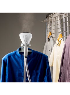GEEPAS Garment Steamer Thermostat Protection1.3L Water Tank Powerful Steam Aluminium Pole Heating Time: 35-45 Seconds 11 Positions 1.3 L 2000.0 W GGS25033 White/Grey  - Image 4