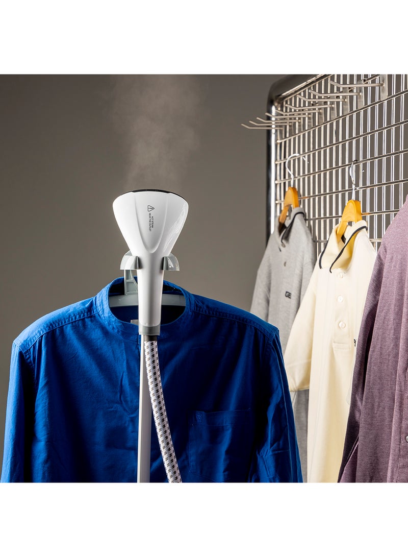 GEEPAS Garment Steamer Thermostat Protection1.3L Water Tank Powerful Steam Aluminium Pole Heating Time: 35-45 Seconds 11 Positions 1.3 L 2000.0 W GGS25033 White/Grey  - Image 4
