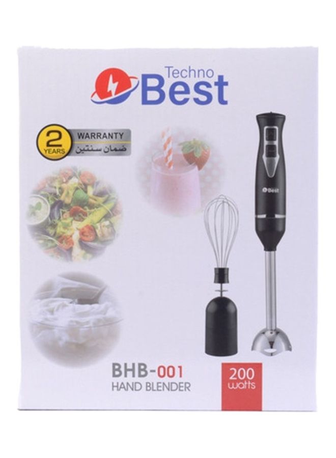 Techno Best - Hand Blender With Whisk BHB-001 Black/Silver - Image 1