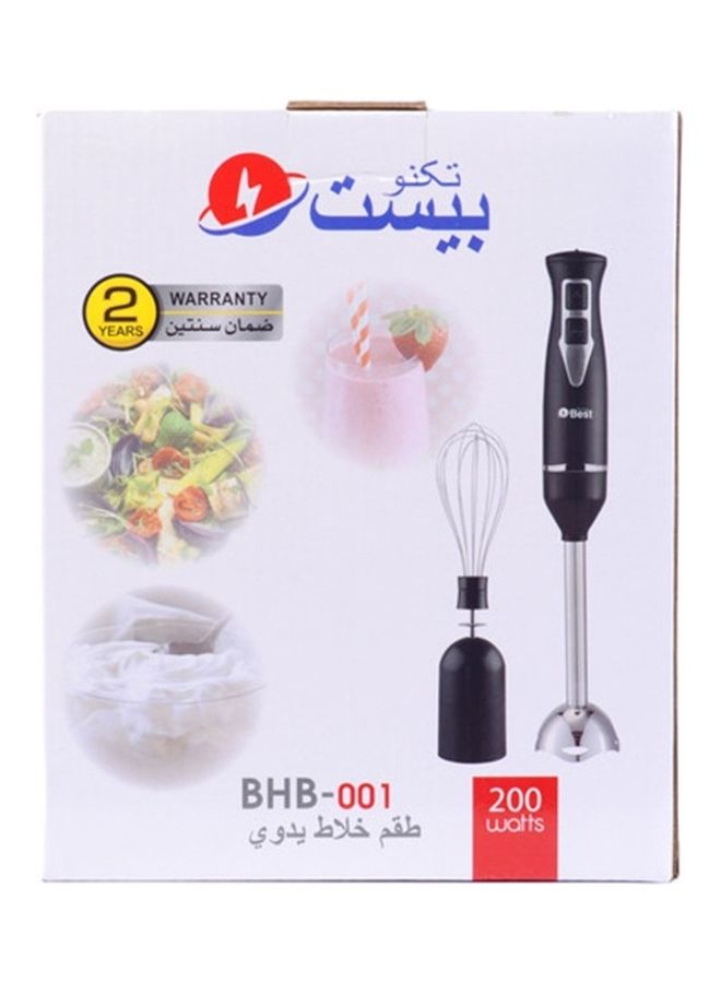 Techno Best - Hand Blender With Whisk BHB-001 Black/Silver - Image 1