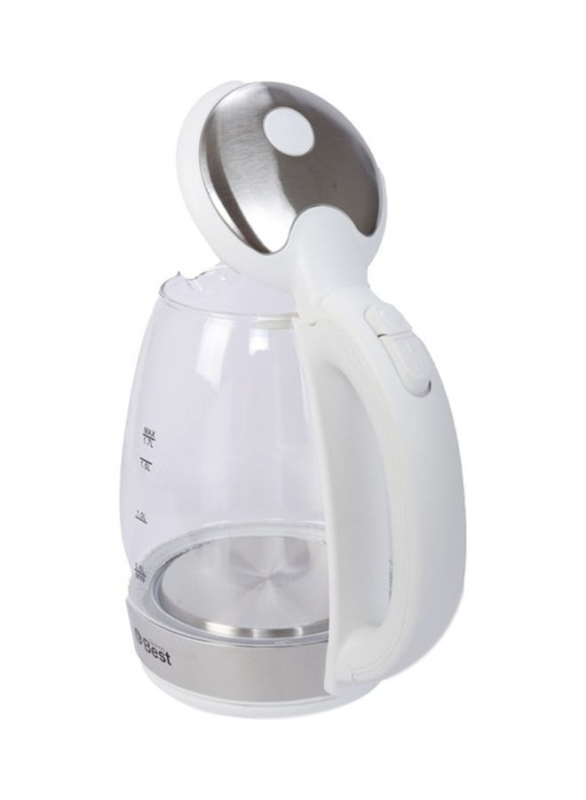 تكنو بيست - غلاية كهربائية زجاجية 1.8 لتر 2200 وات dlc-38120 أبيض/شفاف/أحمر 1.7 L 2200 W BGK-002 ابيض - Image 1