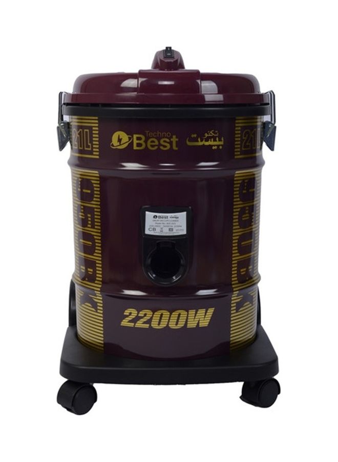 تكنو بيست - مكنسة كهربائية 21 L 2200 W BVC-021 أحمر/ بني - Image 1