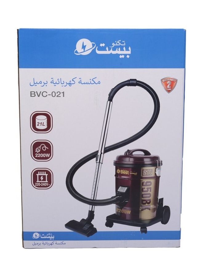 تكنو بيست - مكنسة كهربائية 21 L 2200 W BVC-021 أحمر/ بني - Image 1