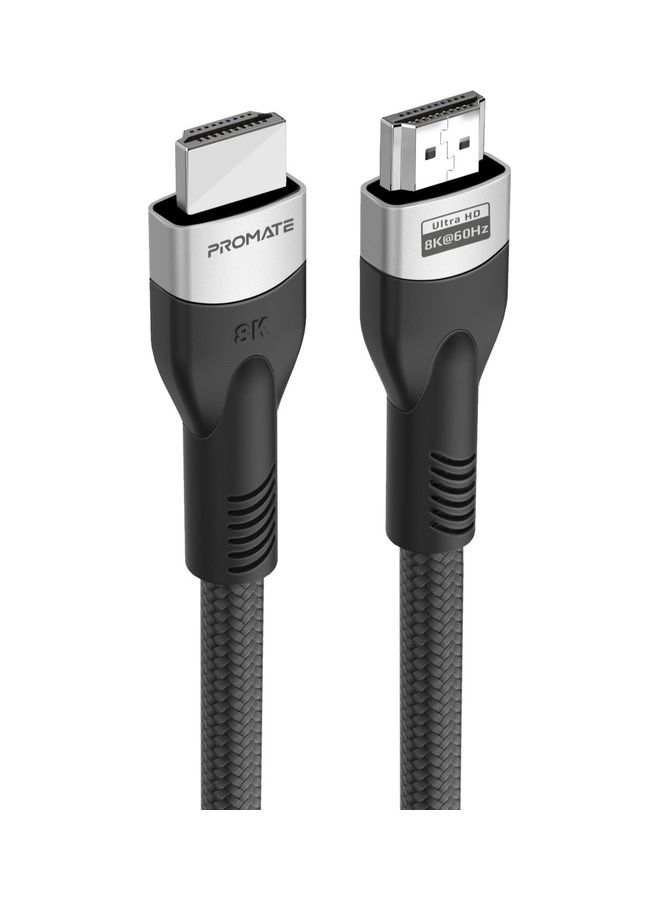 PROMATE - Promate 8K HDMI Cable, Premium 48Gbps High-Speed HDMI 2.1 Audio Video Cable with Enhanced Audio Return, 5 Meter Slim Cord and Dynamic HDR Support for Monitor, UHDTV, Projector, PrimeLink8K-500 Black Black - Image 1