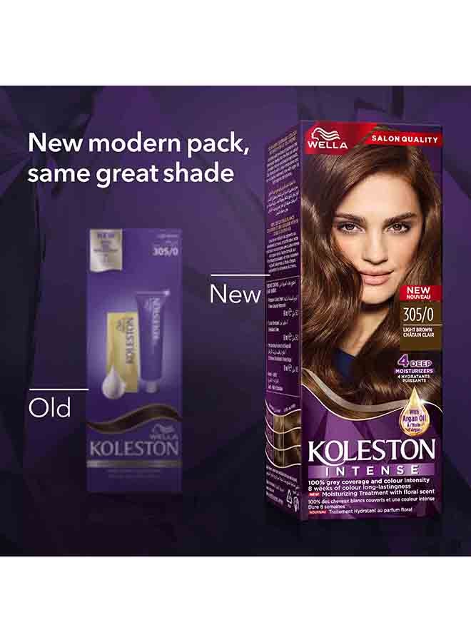 WELLA - Koleston Intense Hair Color 305/0 Light Brown - Image 1