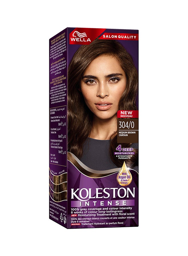 WELLA Koleston Intense Hair Color 304/0 Medium Brown  - Image 1