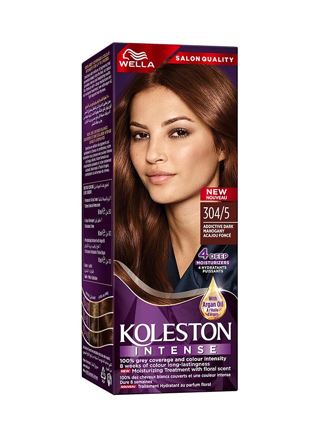 WELLA Koleston Intense Hair Color 304/5 Addictive Dark Mahogany  - Image 1