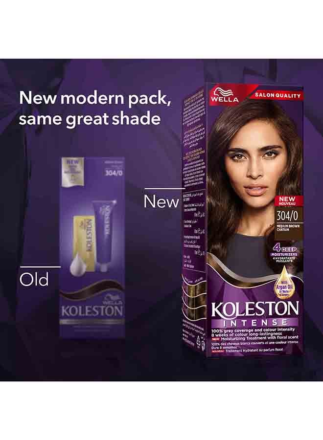 WELLA Koleston Intense Hair Color 304/0 Medium Brown  - Image 3