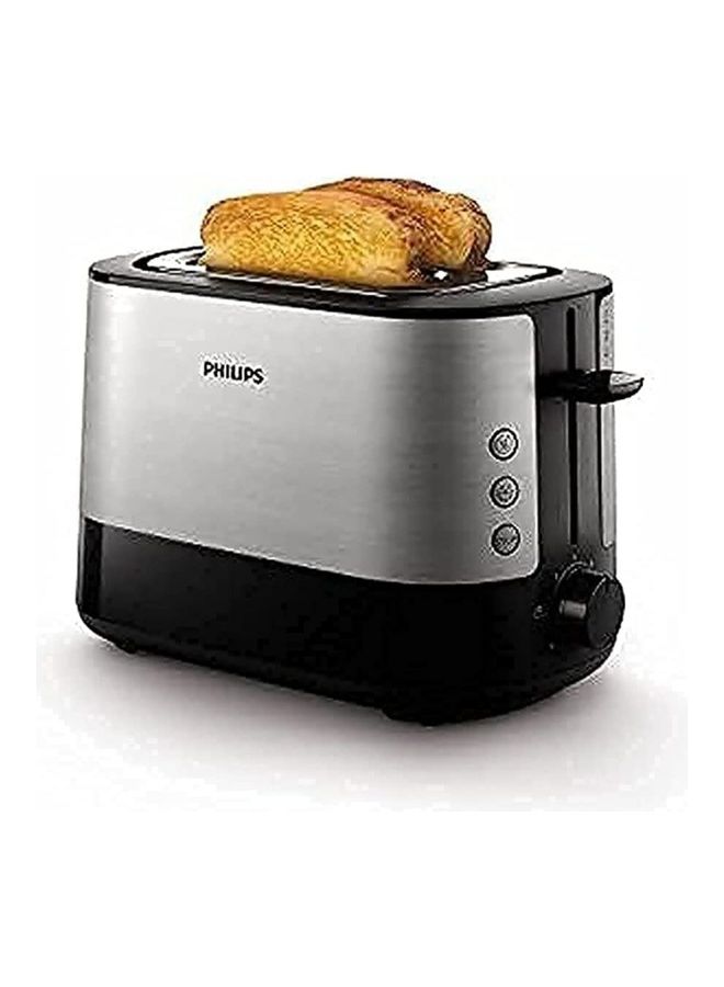 Philips - Viva Collection Toaster Hd2637/91-Black 1000.0 W HD2637 Silver - Image 1