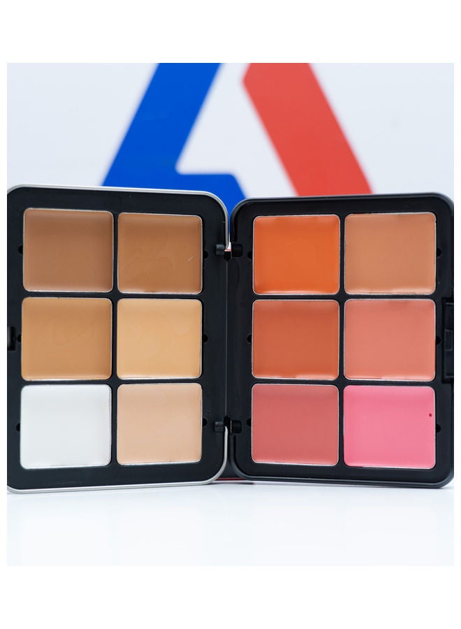 ROSE BERRY Concealer Cream & Blusher Cream Palette 12g - 12 Colors Multicolour  - Image 1