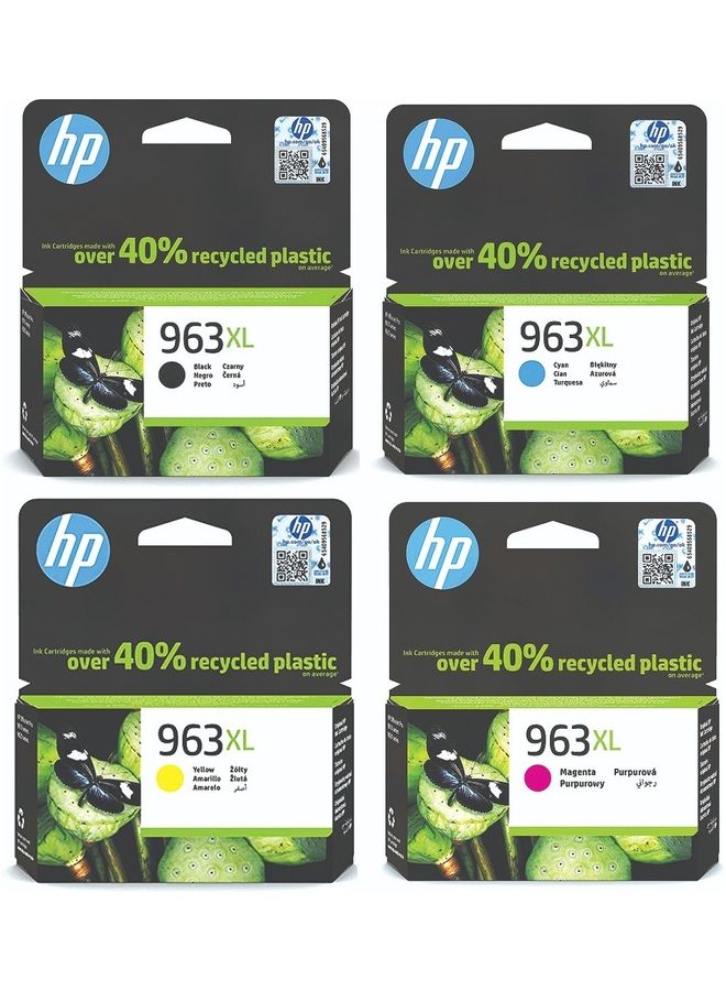 HP 963XL 4-pack High Yield Original Ink Cartridges Black,Cyan,Magenta,Yellow  - Image 1
