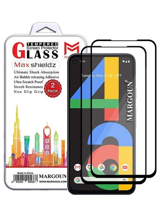 MARGOUN 2 Pack For Google 4a 4G Tempered Glass Screen Protector Full Glue Clear - Image 1