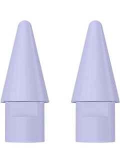 بيسوس 2Pcs Smooth Writing Capacitive Stylus Tips Replacement Pencil Nibs Compatible With Apple Pencil 2nd And 1st Generation Purple  - Image 1