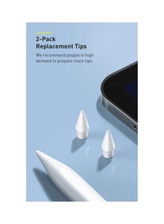 بيسوس 2Pcs Smooth Writing Capacitive Stylus Tips Replacement Pencil Nibs Compatible With Apple Pencil 2nd And 1st Generation Purple  - Image 2