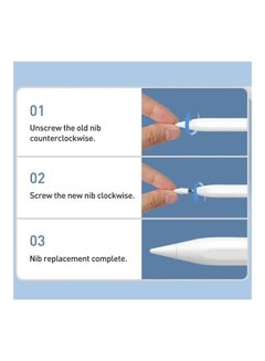 بيسوس 2Pcs Smooth Writing Capacitive Stylus Tips Replacement Pencil Nibs Compatible With Apple Pencil 2nd And 1st Generation Purple  - Image 5