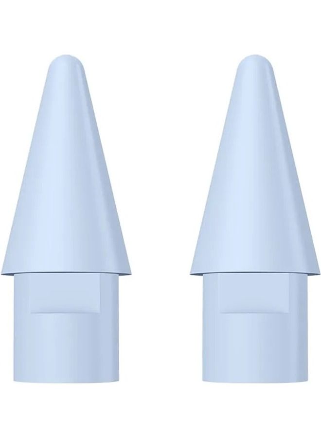 Baseus - 2 Pieces Smooth Writing Capacitive Stylus Tips Replacement Nibs Compatible With Pencil 2nd And 1st Generation Blue - Image 1