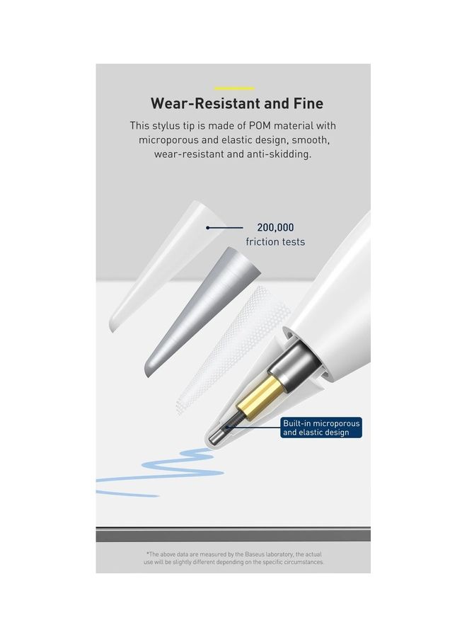 Baseus - 2 Pieces Smooth Writing Capacitive Stylus Tips Replacement Nibs Compatible With Pencil 2nd And 1st Generation Blue - Image 1
