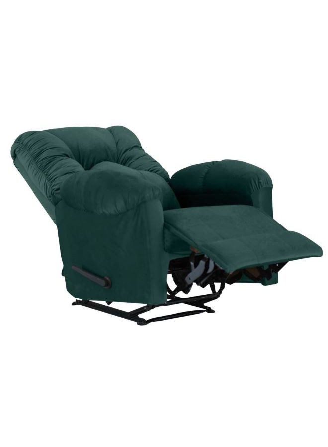 Velvet Upholstered Rocking Recliner Chair With Bed Mode Dark Green 90x100x80cm - v1685871484/N43636554A_6