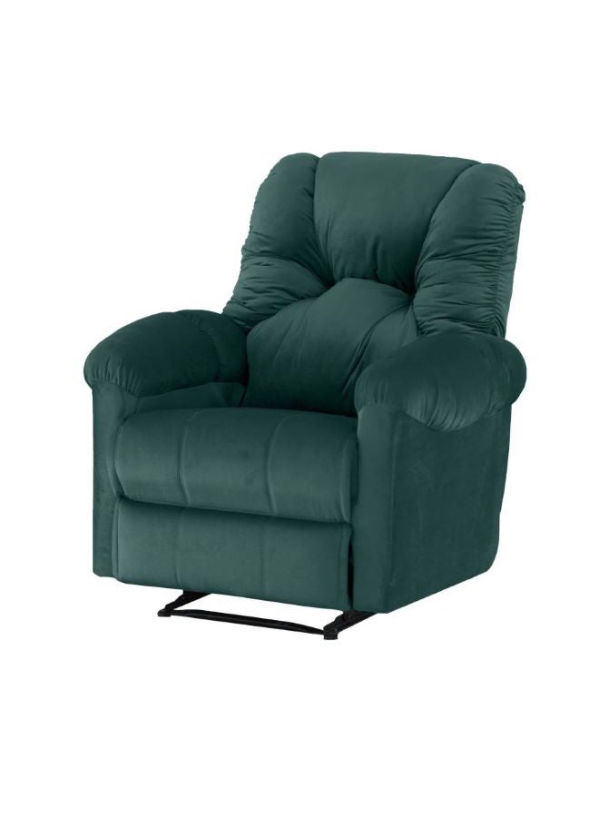 Velvet Upholstered Rocking Recliner Chair With Bed Mode Dark Green 90x100x80cm - v1685871484/N43636554A_7