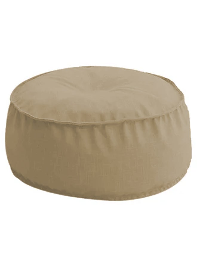 Round Decorative Linen Floor Cushion Light Beige 90x25cm - v1685877227/N50097114A_1