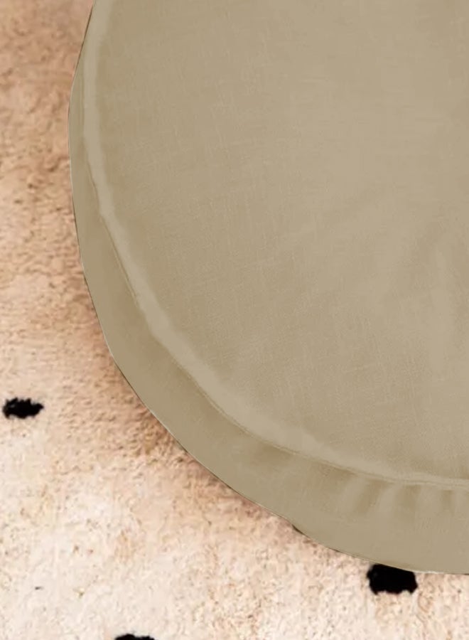 Round Decorative Linen Floor Cushion Light Beige 90x25cm - v1685877228/N50097114A_3