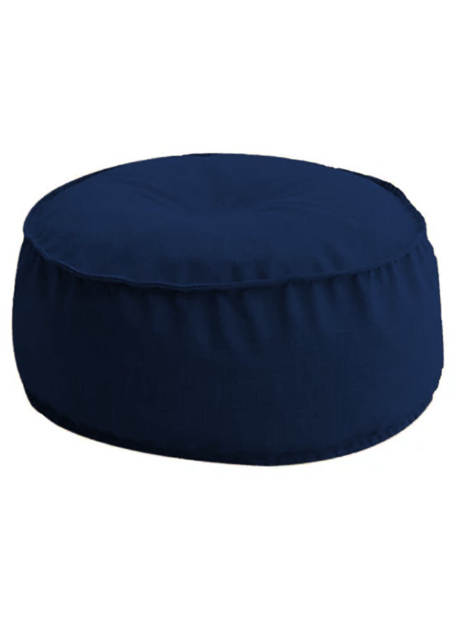 Kunzita Round Decorative Linen Floor Cushion Dark Blue 70x25cm - Image 1