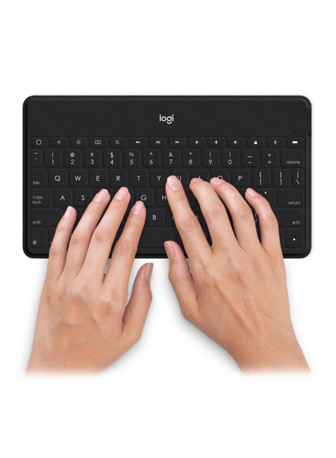 Logitech - Keys-To-Go Ultra-Portable Bluetooth Keyboard For iPhone, iPad, Apple TV And Mac Black - Image 1