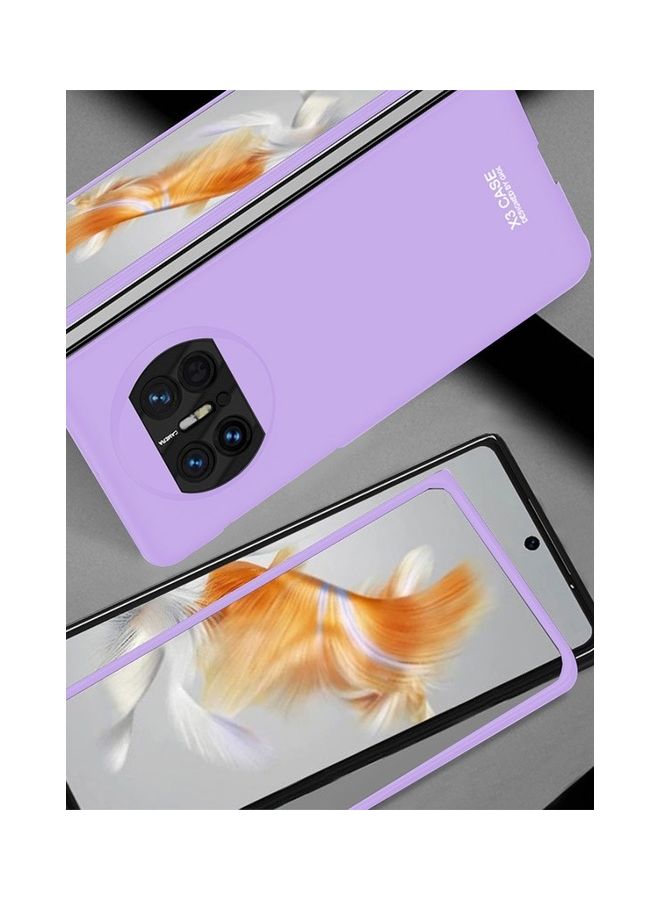 MARGOUN Huawei Mate X3 Polycarbonat Case With Tempered Glass Shockproof Cover Purple - Image 4