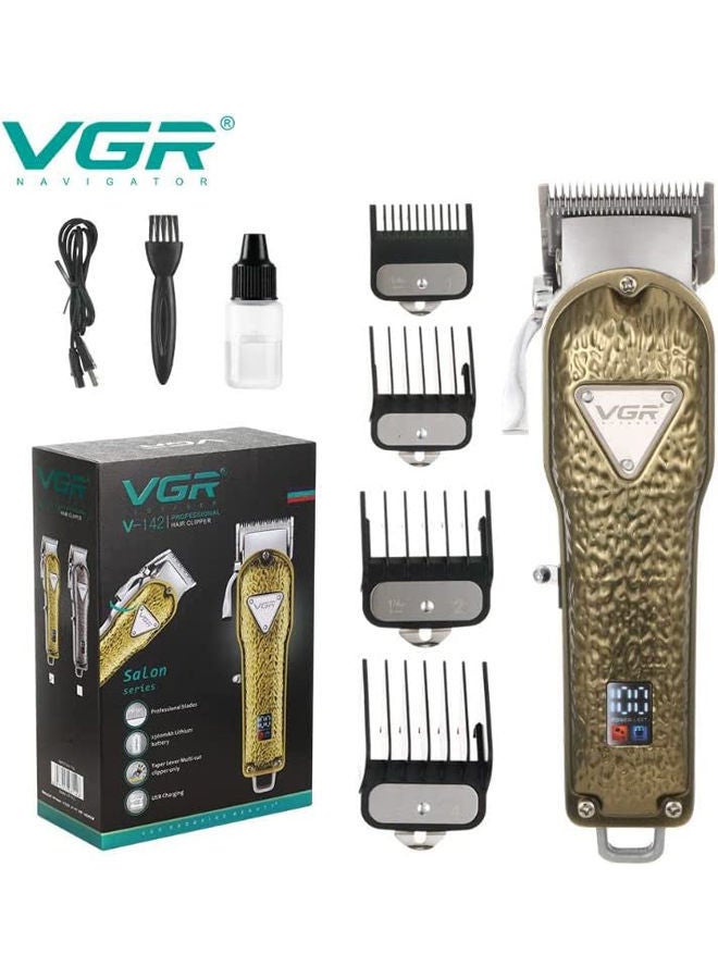 VGR V-142  Professional Cordless Usb Electric Rechargeable Hair Clipper Multicolour - Image 4